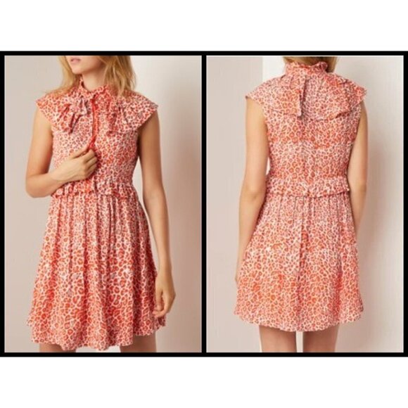 💕MAJE💕 Rutti Sleeveless Leopard Print Dress - Picture 6 of 16